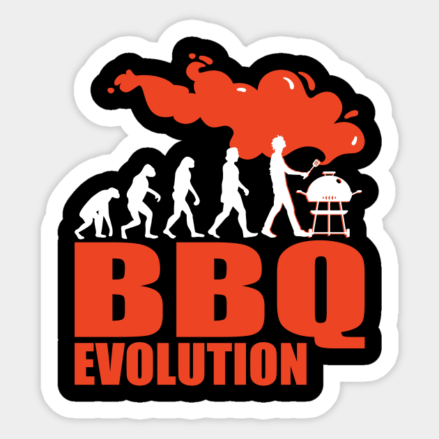 BBQ Barbecue Evolution Funny Grill Sticker by JTYDesigns